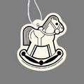 Paper Air Freshener Tag W/ Tab - Rocking Horse